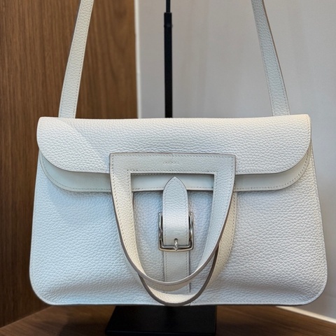 愛馬仕/Hermes  halzan31白色 tc皮 斜背包 X刻