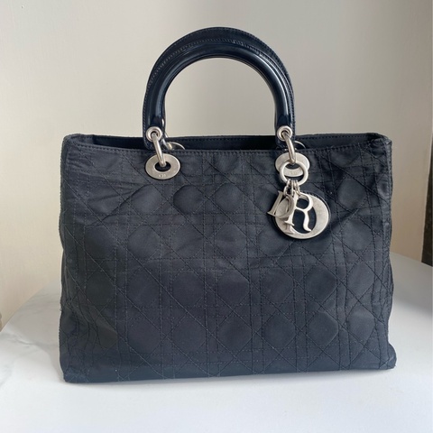 dior vintage 黑銀布面