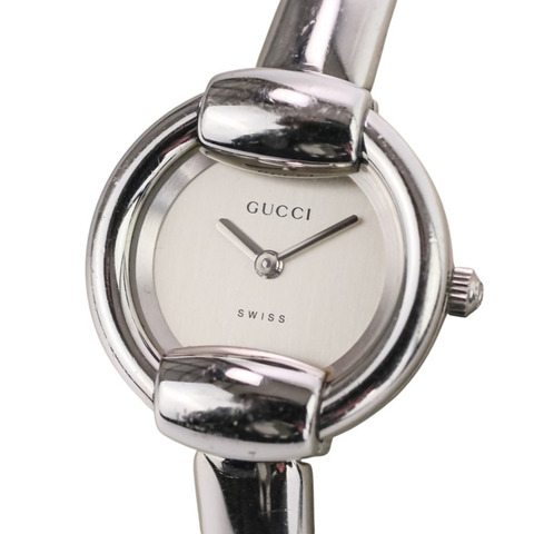 GUCCI 石英手環腕錶 1400L 銀色錶盤 女士