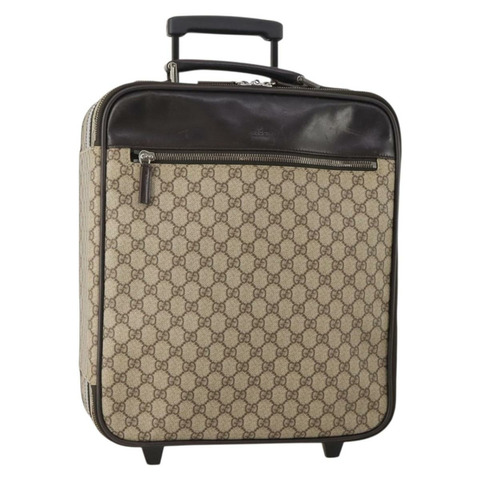 GUCCI GG Supreme 手提箱 PVC 米銀色 101678 正品 181625A