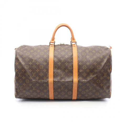路易威登 Keepall 55 旅行手提包 M41424 Monogram 皮革 棕色 二手
