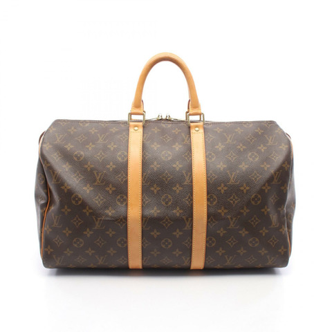 路易威登 Keepall 45 旅行手提包 M41428 Monogram 皮革 棕色 二手