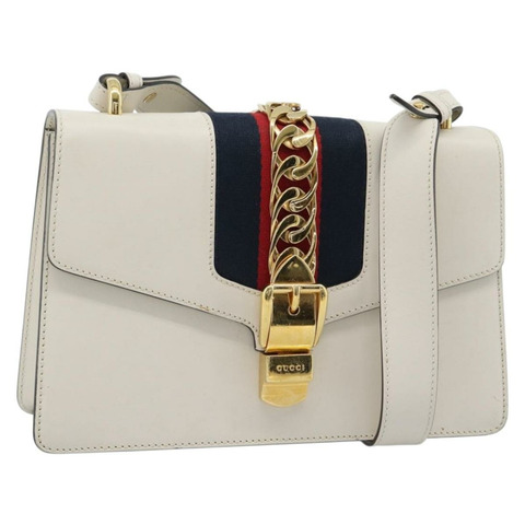 GUCCI Silvi Sherry Line 皮革雙肩包 紅色 金 海軍藍 421882 正品 ka4661M
