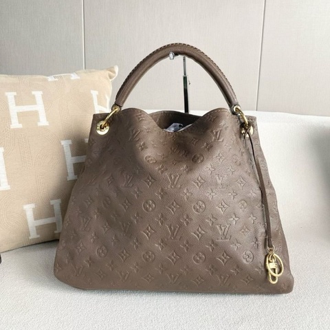 LV ARTSY 全皮壓紋手提包 大象灰牛皮 41*29*17 9新 配件塵袋
