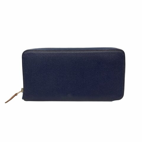 HERMES 愛馬仕 AZAP LONG SILK'IN WALLET 長夾 藍色