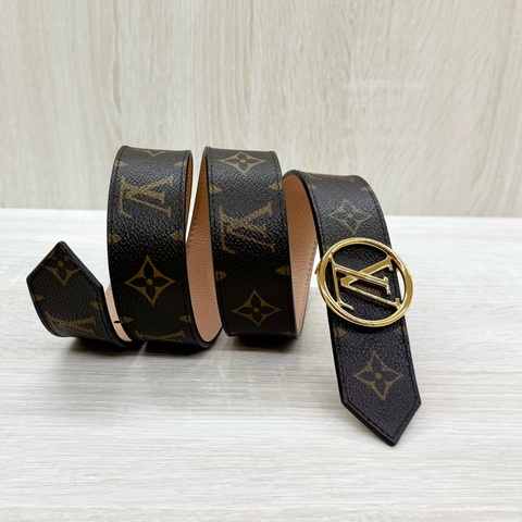 LV🤎老花CIRCLE35毫米雙面皮帶M0143