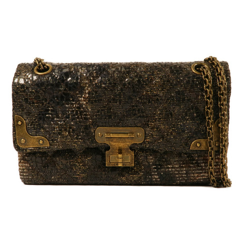 CHANEL Tweed Shanghai Icons Flap Bag鏈帶肩背袋