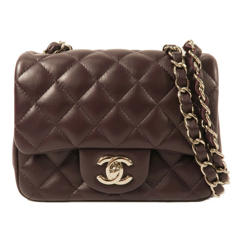 CHANEL 羊皮皮革Mini Classic 17鏈帶肩背袋