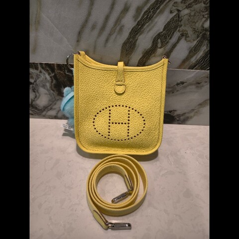 hermes minieve琥珀黃銀扣