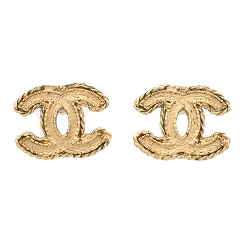CHANEL 金屬CC Logo Earrings耳環