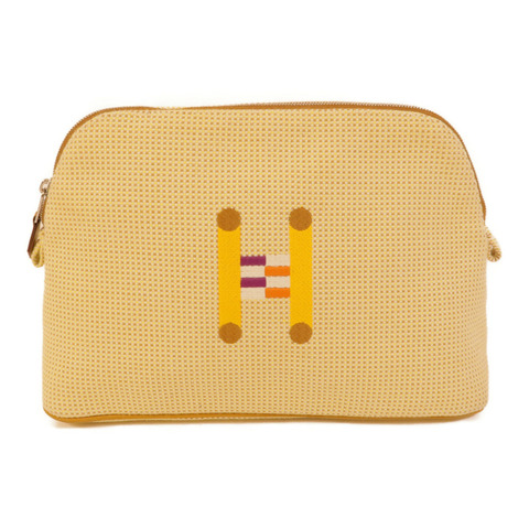 HERMES 帆布Bolide Crazy H Case Medium手拿包