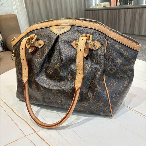 LV Tivoli GM 手提包 Monogram 帆布皮革棕色