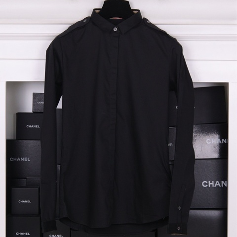Burberry黑色内里格纹衬衫上衣外套