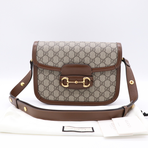 Gucci 古馳 1995馬銜扣 棕色 肩背包