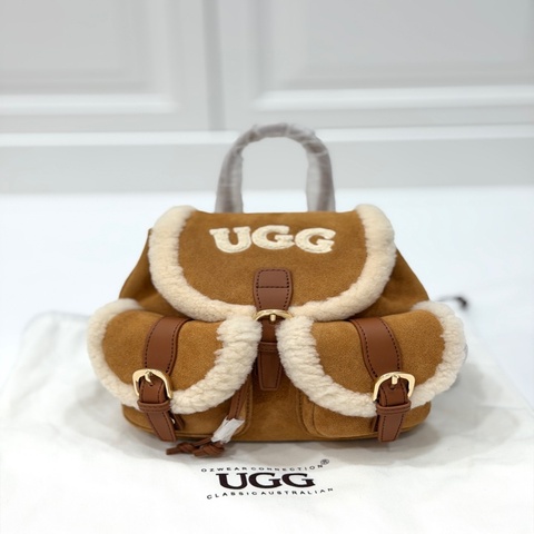 《仙闆名牌精品》澳洲 OZWEAR UGG 羊毛 羊皮 後背包 肩背包 手提包