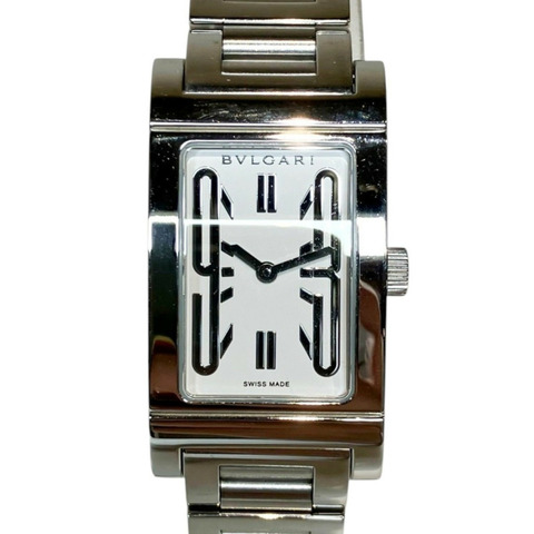 寶格麗 (Bulgari) BVLGARI 腕錶，總重 74 克，不鏽鋼材質，石英機芯，白色錶盤，型號 RT39S
