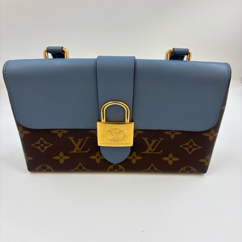 路易威登/Louis Vuitton M44321 藍色鎖頭包 芯片款