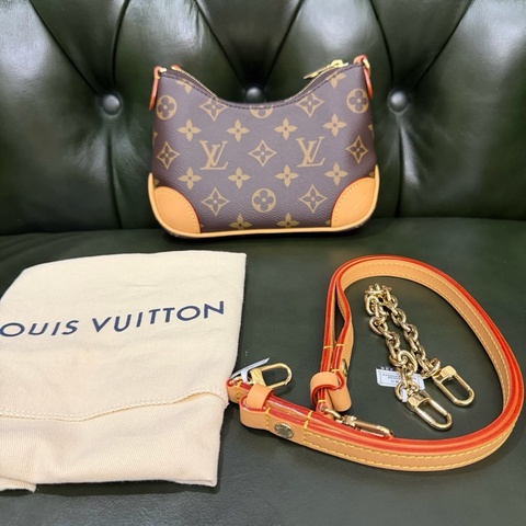 路易威登/Louis Vuitton NANO BOULOGNE 手袋 牛角Nano 老花單肩包腋下包斜挎包 金扣 附件：塵袋、肩帶