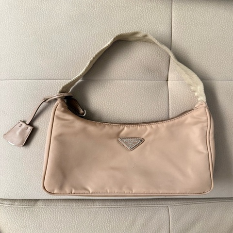 PRADA 1NE515 米色Re-Edition 2000 (HOBO尼龍 迷你手袋)