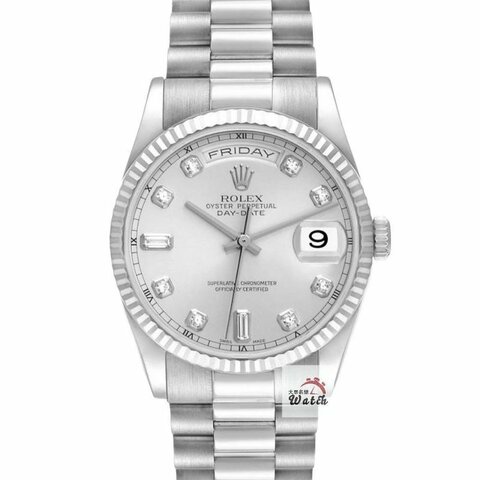 【大眾名錶】 Rolex 勞力士118239 Day-Date 新款18K白金 保固至2028/06 大眾名錶G295