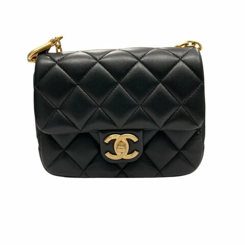 CHANEL 香奈兒 肩背包 AS3828 羊皮 黑色 金釦
