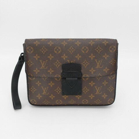 Louis Vuitton 老花黑扣slock pochette手包