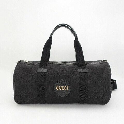 GUCCI 黑色銀扣再生尼龍off zhe grid旅行包