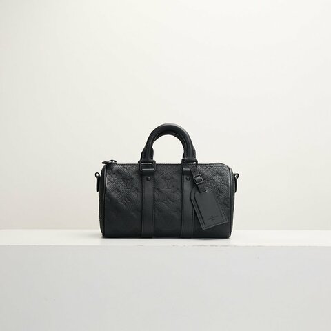 二手Lv Keepall Bandoulière 25 波士頓包/黑/晶片款