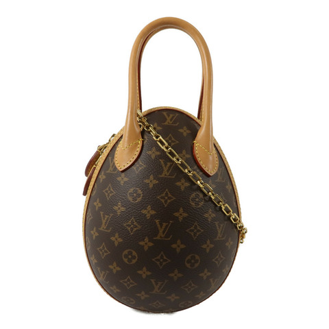 LOUIS VUITTON Monogram Egg Bag鏈帶手挽肩背兩用袋