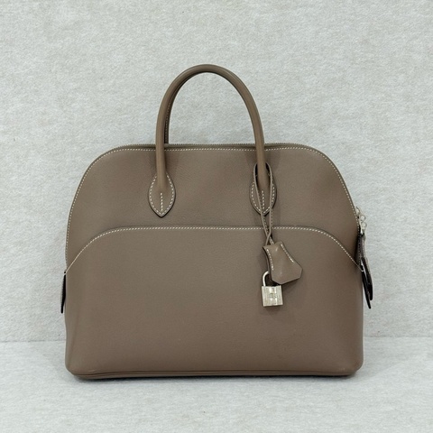 愛馬仕Hermes Bolide31 手提包 大象灰 銀扣 evercolor皮