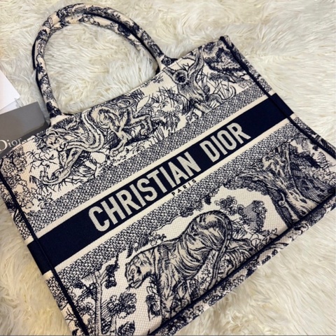 Dior刺繡托特包（中碼 Dior Book Tote）9成新