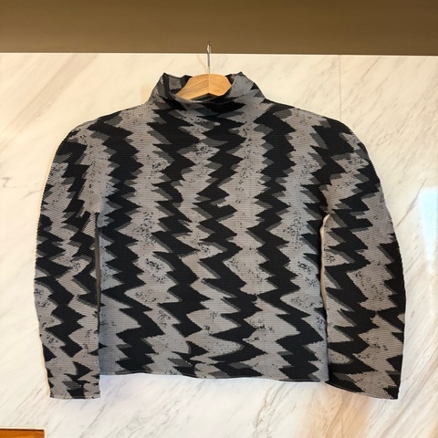 me ISSEY MIYAKE 高領長袖密褶上衣