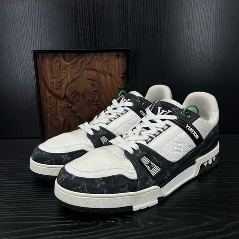 Louis Vuitton路易威登 trainer 黑白牛仔 45碼