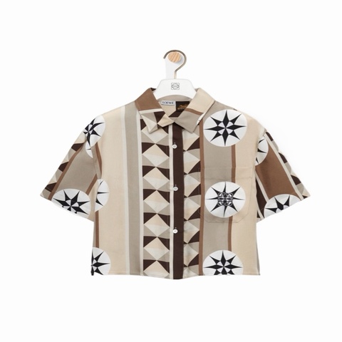 Loewe 女士 絲綢短袖襯衫FR-34 FR-36 FR-38 FR-42碼