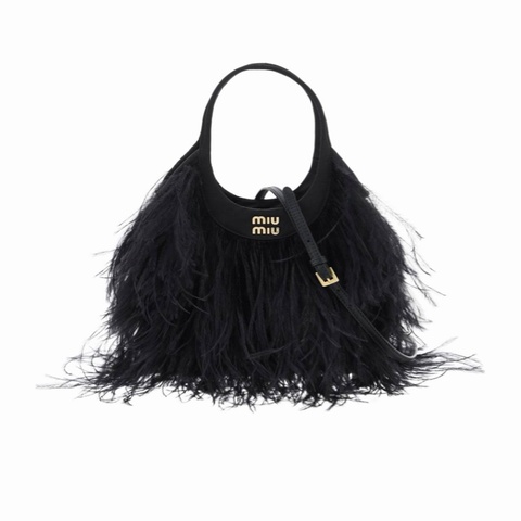 Miu Miu 女士 羽毛細節單肩包均碼碼24cm*20cm