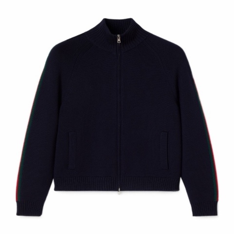 Gucci 男士 羊毛拉鍊開衫S M L XL XXL碼