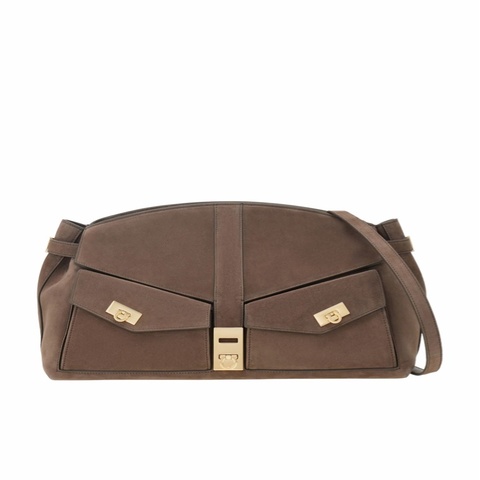 Salvatore Ferragamo 女士 多口袋 Hug 大號斜挎包均碼碼31.75cm*17.78cm*22.86cm