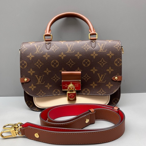 LouisVuitton 路易威登 老花拼色Vaugirard鎖頭郵差包 尺寸26*18