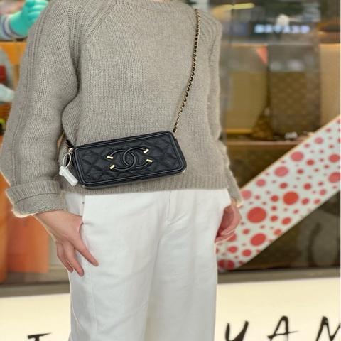 Chanel 香奈兒 vanity case黑金woc 27開