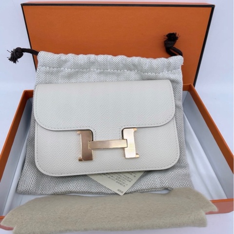 Hermes 愛馬仕 康康slim 奶油白金扣