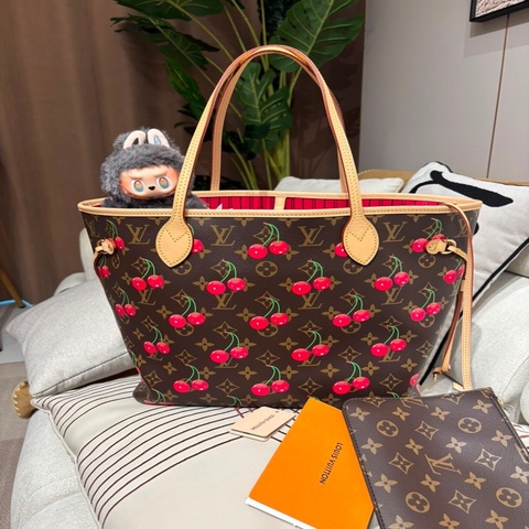 Lv neverfull mm x TM M13263 限量特別版 cherry  Takashi Murakami Brown Monogram
