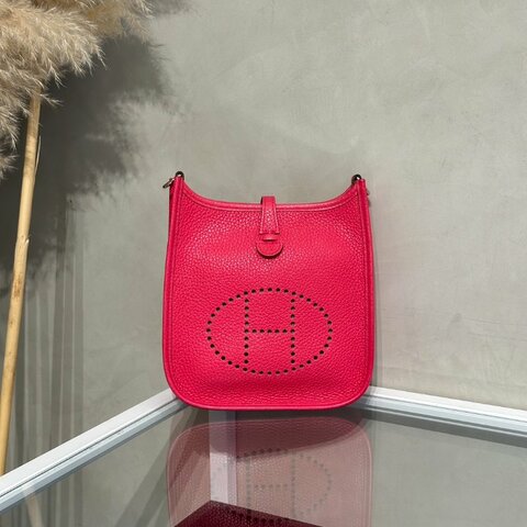 HERMES Mini evelyne - Rose Extreme I6 極致粉銀 D