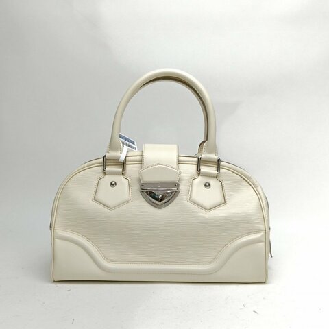 LOUIS VUITTON 白色EPI水波紋牛皮2007保齡球手提包肩背包