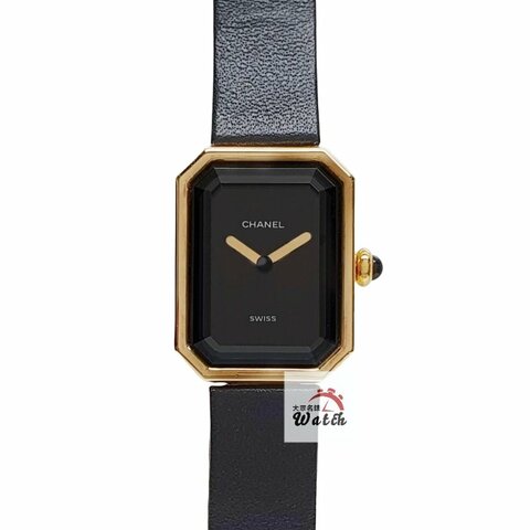 【大眾金時代】CHANEL香奈兒 Premiere系列 方糖錶 18K金 石英腕錶 黑色面盤 原廠帶扣 大眾金時代B1383