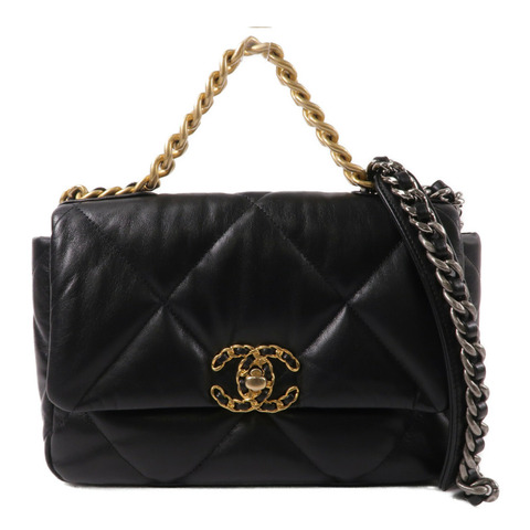 CHANEL 羊皮皮革Chanel 19 Small鏈帶肩背袋