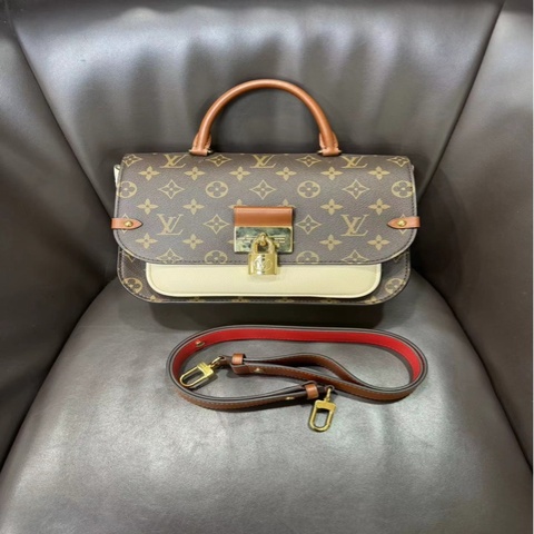 Louis Vuitton路易威登  老花鎖頭郵差包 芯片款
