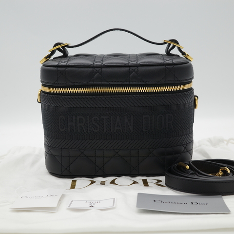 Dior  迪奧Travel vanity  黑色·菱格紋小號