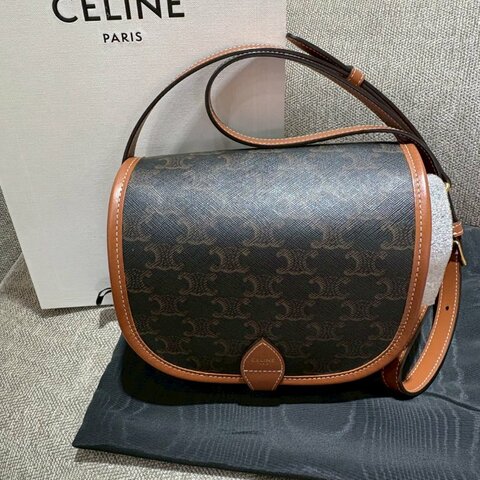 Celine 凱旋門老花馬鞍包