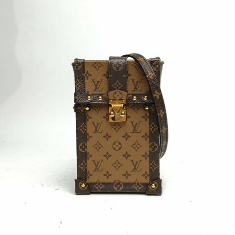 LOUIS VUITTON TrunkVertical手機包拼色PVC晶片肩背包