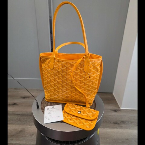 goyard黃色雙面小托特